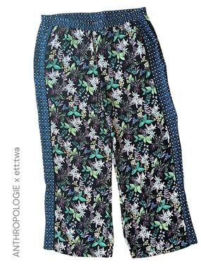 ANTHROPOLOGIE ETT:TWA ROUSSEAU WIDE LEG CROPPED PANTS LIKE NEW POCKETS | SMALL
